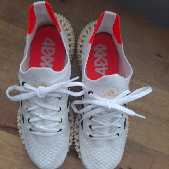 Adidas White Sneakers with Black Accents and Vibrant Orange Interior Size 7 Mens main image 16